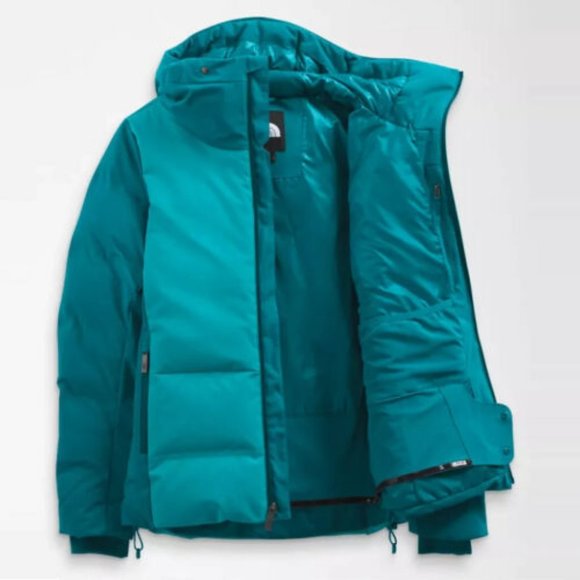 The North Face SKI Women's Sz MEDIUM CIRQUE 550 DOWN JACKET Waterproof Aqua Blue - Picture 2 of 7